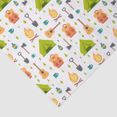 Papier Mousseline Camping Motif d'engrenage extérieur (Détail)