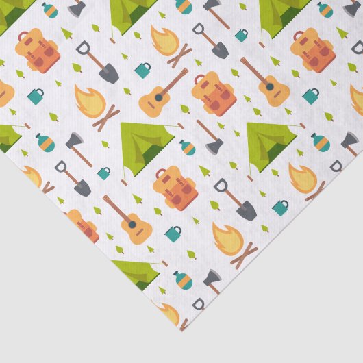 Papier Mousseline Camping Motif d'engrenage extérieur (Détail)