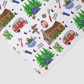 Papier Mousseline Camping ou Midwest Theme Anniversaire (Détail)