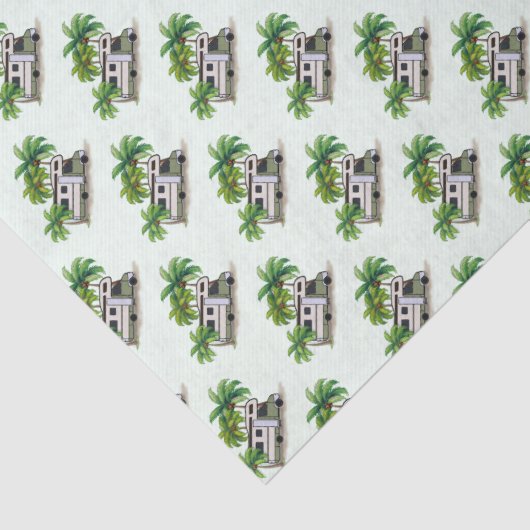 Papier Mousseline Camping Palm Trees Class C Camper (Détail)