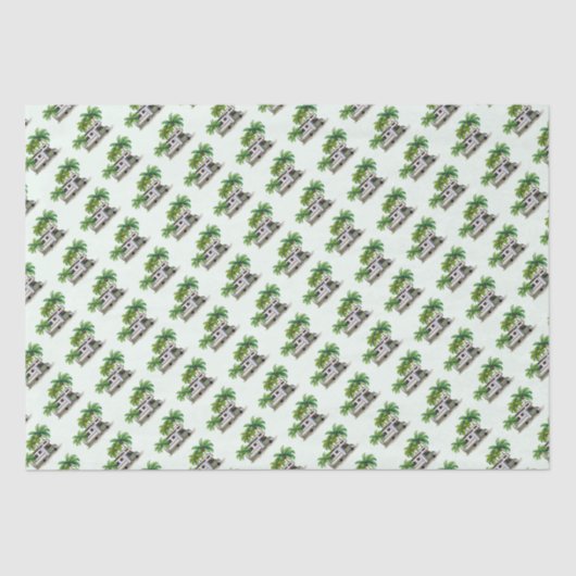 Papier Mousseline Camping Palm Trees Class C Camper (Recto)