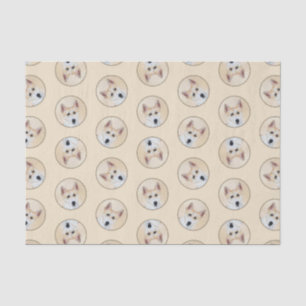 Papier Mousseline Canaan Dog Peinture mignonne Original Animal Chien