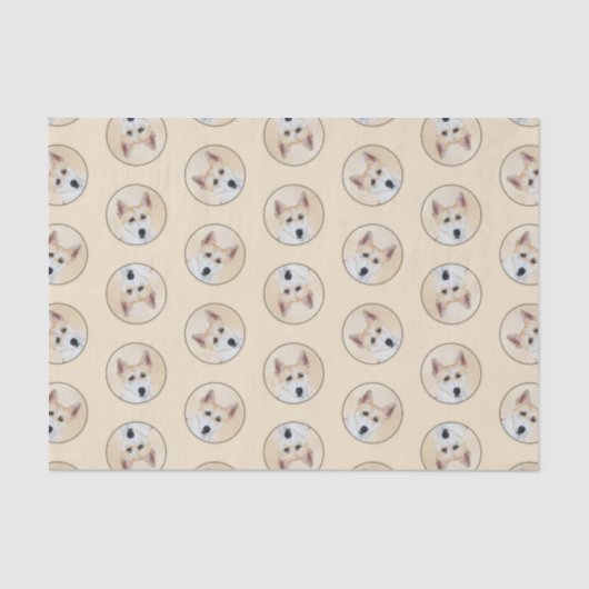Papier Mousseline Canaan Dog Peinture mignonne Original Animal Chien (Recto)