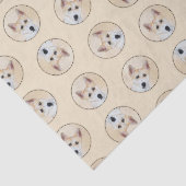 Papier Mousseline Canaan Dog Peinture mignonne Original Animal Chien (Détail)