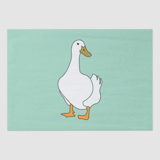 Papier Mousseline Canard à canard blanc (Recto)