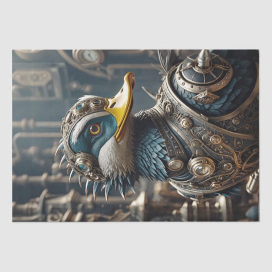 Papier Mousseline Canard à vapeur Mallard -Découpage (Recto)