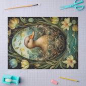 Papier Mousseline Canard floral Pâques (Artisanat)