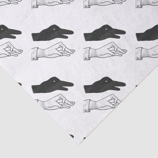 Papier Mousseline Canard Silhouette main (Détail)