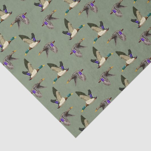 Papier Mousseline Canards colverts (Détail)