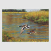 Papier Mousseline Canards colverts volants (Recto)