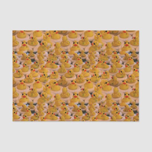 Papier Mousseline Canards en caoutchouc jaune Motif animal (Recto)