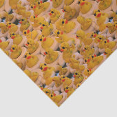 Papier Mousseline Canards en caoutchouc jaune Motif animal (Détail)