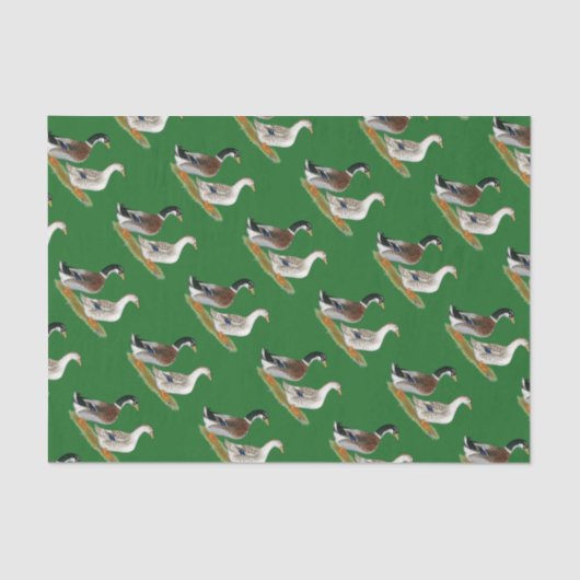 Papier Mousseline Canards : Joyeuse Argent (Recto)