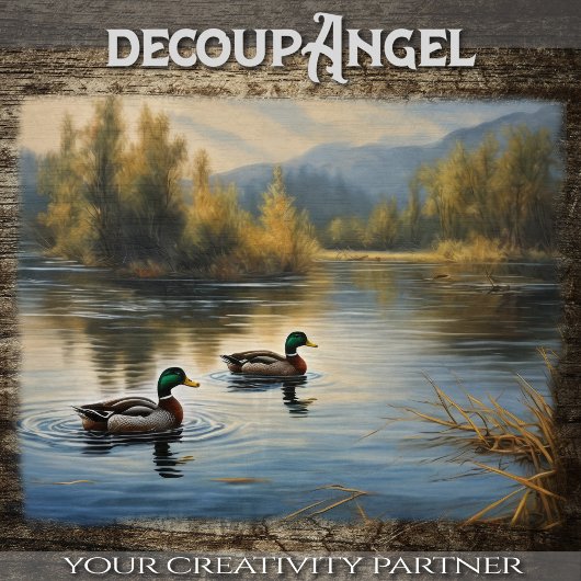 Papier Mousseline Canards Lakeside - Découpage -