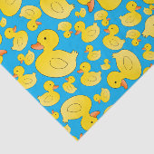 Papier Mousseline Canards mignons en caoutchouc de bleu de ciel (Détail)