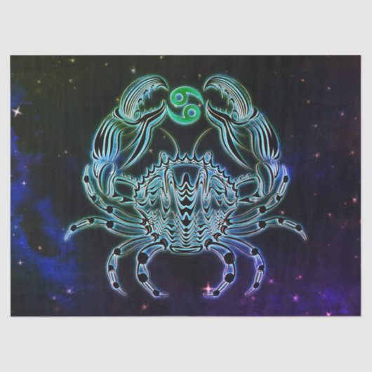 Papier Mousseline cancer du crabe papier de tissu zodiaque (Recto)