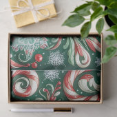Papier Mousseline Candy Cane Delight (Cadeau)
