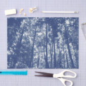 Papier Mousseline Canopée de bois - Effet Cyanotype (Artisanat)