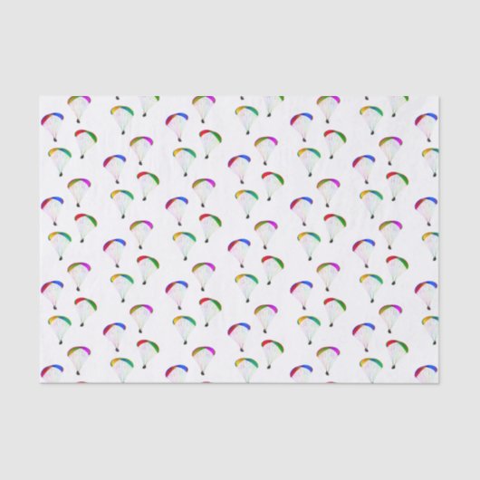 Papier Mousseline Canopées colorées - Paraglider Motif (Recto)