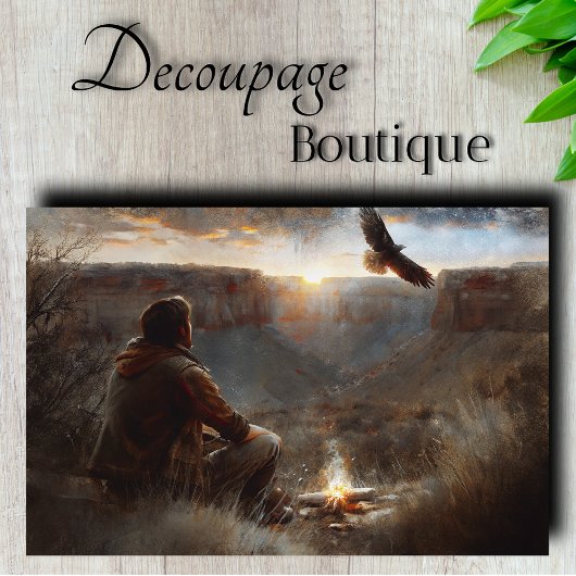 Papier Mousseline Canyon Wilderness Decoupage