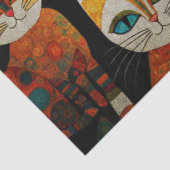 Papier Mousseline Caoutchouc à chats à lunettes (Détail)