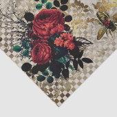 Papier Mousseline Caoutchouc d'abeille et de Rose (Détail)