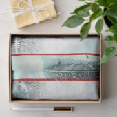 Papier Mousseline Cape Cod House Joyeux Noël Neige Snowy Trees (Cadeau)