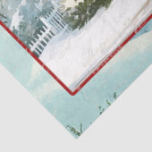 Papier Mousseline Cape Cod House Joyeux Noël Neige Snowy Trees (Détail)