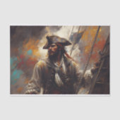 Papier Mousseline Capitaine pirate Découpage (Recto)