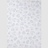 Papier Mousseline Capricieux Frais du Marché Bleu Baby Shower de Mar (Recto)