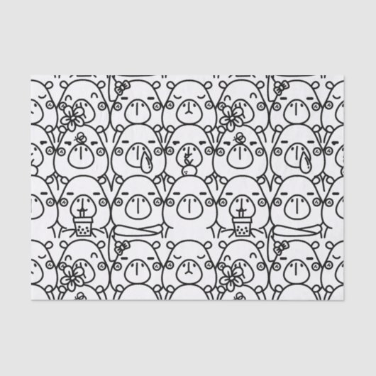 Papier Mousseline Capybara (Recto)