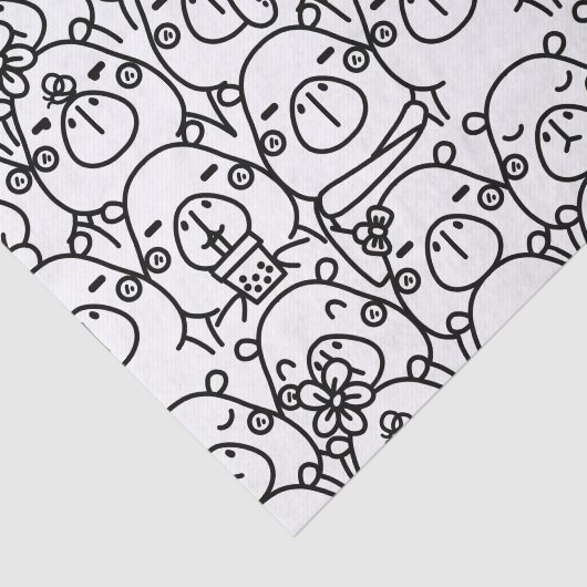 Papier Mousseline Capybara (Détail)