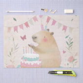 Papier Mousseline Capybara Anniversaire Bash Party Décor Tissu Papie (Artisanat)