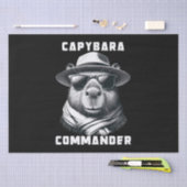 Papier Mousseline Capybara avec lunettes de soleil Capy Commandant (Artisanat)