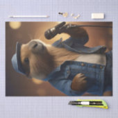 Papier Mousseline "Capybara Cowboy : Serenading the Wild West" (Artisanat)