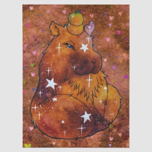 Papier Mousseline Capybara nommé Dream (Recto)