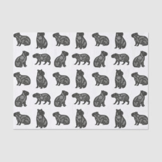 Papier Mousseline Capybaras