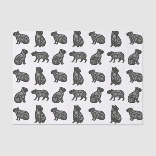 Papier Mousseline Capybaras (Recto)