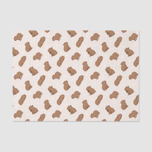 Papier Mousseline Capybaras (Recto)