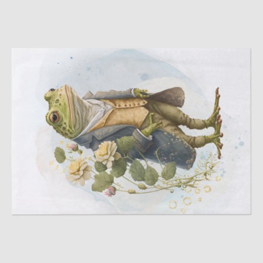 Papier Mousseline Caractère crapaud de la campagne florale (Recto)