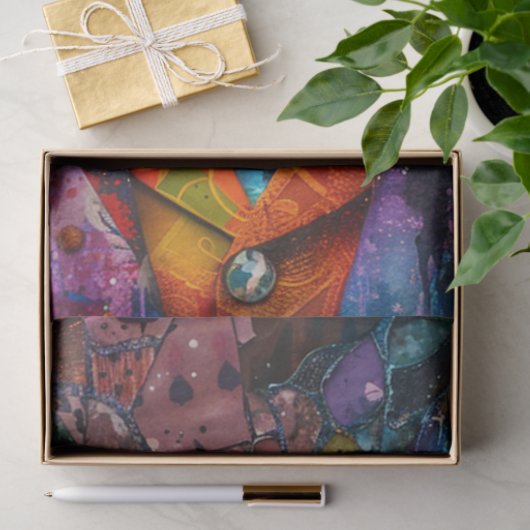 Papier Mousseline Caractère Whimsical Découpage Jester Clown (Cadeau)