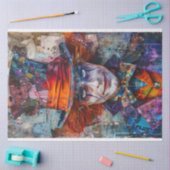Papier Mousseline Caractère Whimsical Découpage Jester Clown (Artisanat)