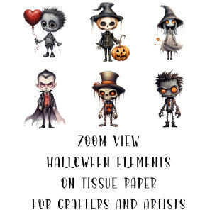 Papier Mousseline Caractères d'horreur déplaisante pour les arts et 