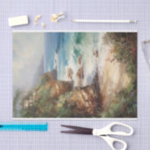 Papier Mousseline Caraïbes Peinture côtière rustique de l'océan (Artisanat)