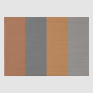 Papier Mousseline Caramel de cuivre et bandes verticales grises