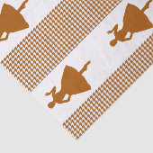 Papier Mousseline Caramel Houndstooth moderne avec Silhouette de mod (Détail)