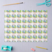Papier Mousseline Caravane de Noël Retro Camper Papier Tissu (Artisanat)