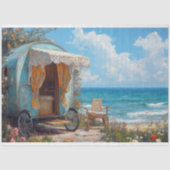 Papier Mousseline Caravane Gitane Bohème Côtière Découpage  (Recto)