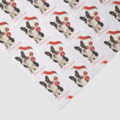 Papier Mousseline Cardigan Corgi Noël (Détail)