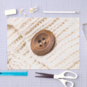 Papier Mousseline Cardigan pull tricot bouton crème brune (Artisanat)